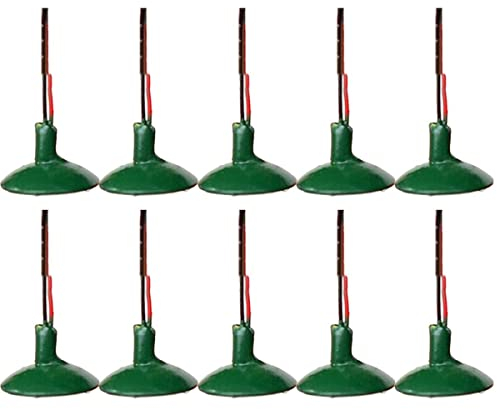 SPORTARC 10 Stück Modelleisenbahn-Lampenpfahl Lampe O/HO Maßstab Straßenlaterne Modell Wandleuchte Pfosten LED Deckenlampen