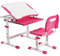 DREAMADE Ensemble Bureau et Chaise Enfant 4 Ans+ avec Hauteur Réglable Table d’Étude et Chaise Ergonomique avec Plateau Inclinable&Tiroir Coulissant,Charge 60&100KG (Rose)