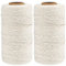 G2PLUS 2x100M Corda Bianco Cordoncino Cotone 2mm Filo Spago Macrame Baker’s Twine per Cucina Cottura Natale Confezionamento Regalo