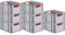 PROREGAL SuperSparSet 8x Eurobox NextGen Color | HxBxT 22x30x40cm | 20 Liter | Griffe rot offen | Glatter Boden | Eurobehälter, Transportbox, Transportbehälter, Stapelbehälter