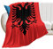 Yelolyio Die Flagge von Albanien Überwurfdecke Albanien Decke Landflagge Decken Landesouvenir Komfort Wärme Flanell Decke für Couch Bett Stuhl Büro Sofa 76 cm x 102 cm