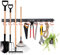 Herramientas de jardín Soporte de pared ajustable 160 cm Soporte organizador de herramientas de garaje ajustable con 20 ganchos, sistema de almacenamiento de soporte de herramientas