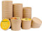Nationwide Paper 25 Recipientes de Sopa Desechables de Papel Kraft Marrón de 8 Onzas (237 ml) Con Tapas, Vasos de Papel Para Llevar