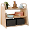 Goodevas Wooden Toy Storage Shelves & Book Shelf for Toddlers - Wood Toys Organizer Storage for Boys & Girls - Montessori Storage Shelf for Toddlers Room