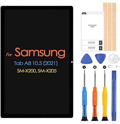 LCD Schermo per Samsung Galaxy Tab A8 2021 SM-X200 SM-X205 10,5 Pollici Display, Sostituzione Schermo Touchscreen Digitazer Assembly con Riparazione Kit