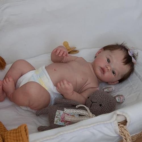 kgniess me Reborn Puppen Mädchen Reborn Baby - 20 Zoll lebensechte Babypuppe Körper aus weichem Vinyl Sieht aus wie EIN echtes Baby Wiedergeborener Mädchen
