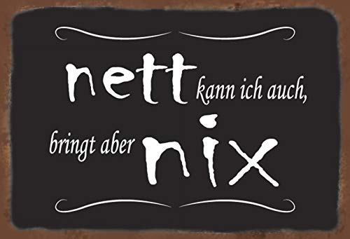 Ontrada Holzschild 12x18cm nett kann ich auch bringt Aber nix Sprüche Holz Schild