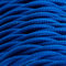 FANTON cavo elettrico tessile colore blu treccia seta 2mt 3G0,75 filo rivestito in tessuto vintage stile retrò per lampadari applique 93816-02