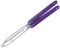 Andux Balisong Cuchillo Mariposa CNC Eficaz Sistema de Buje 6063 Mango de Aluminio Bloqueo Libre CNC-PRO-01 (Morado)