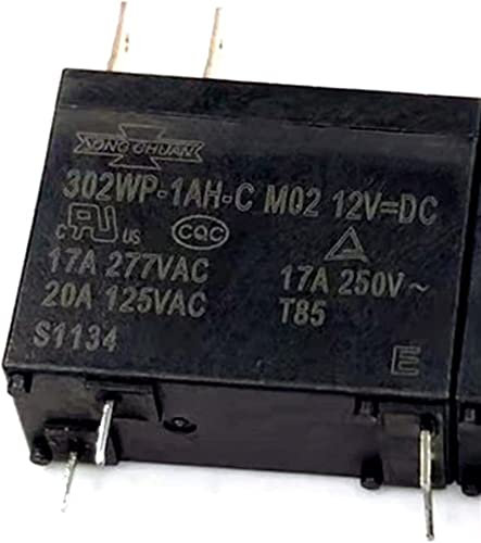 CAAUYXZW Relais 12V Relay 302WP-1AH-C M02 12VDC 4Pins for Four à Micro-Ondes