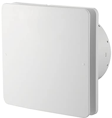 Estrattore Aria Ventilatore for finestra del bagno domestico Ventilatore di scarico silenzioso a doppio strato da 6 Ventilatore di scarico laterale con feritoia di non ritorno, Bianco, 17W, 132m³/h V