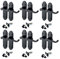 Matt Black Internal Door Handles - Door Handles Internal Sets Including Tubular Latch, Black Door Handle Set for Internal Doors, Door Handle in Black, 170mm x 42mm (6 Pair of Handles + Tubular Latch)
