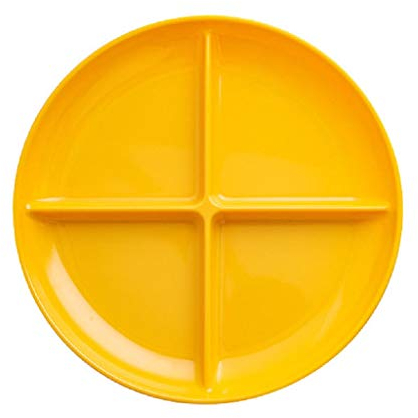 DDNGEJ Resin Partition Plate Healthy Nutrition Fitness Four-Grid Three-Grid Partition Plate Fast Food Plate Snacks Platter Fruit Bowl