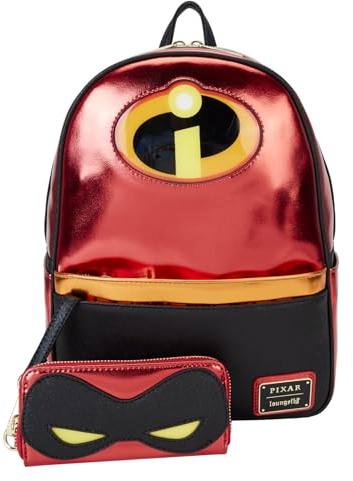 Loungefly The Incredibles 20th Anniversary Light Up Metallic Cosplay Mini Rucksack mit Münztasche