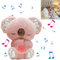 Schlummer Otter,Schlummer Koala mit Atembewegung und Musik,Schlummer Otter mit Herzschlag,Einschlafhilfe Plüschtier,Kuscheltier,Koala lindernde Angst,Lindern Baby Angstlinderung,Geschenk (Rosa)