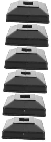 PartyKindom 6 Stk Ersatz Zaunpfostenkappe Zaunpfostenaufsätze Eckiger Pfostenträger treppengeländer verkleidung treppenauflagen Outdoor- Zaunpfostenkappen aus Metall Deckpfostenkappen