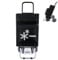 Carro de la Compra Plegable con Bolsa Térmica 4 Ruedas para Subir Escaleras, Carrito del Mercado, Bolsa Impermeable isotérmica de 44L litros. (Negro)