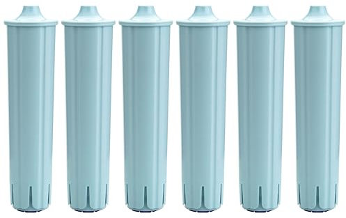 BlueStars 6 Stück Kaffeemaschinen-Wasserfilter mit Aktivkohlefilter - Kompatibel mit vielen Jura-Espressomaschinen-Modellen: A1, A9, C5, C60/65, C9, F7 und mehr