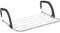 Pack of 2 Over Radiator Clothes Airer - Drying Rack, Towel Rail Holder for Bathroom Door Hanger Horse with 5 Hanging Bars & Adjustable Arms for Indoor & Outdoor, 1kg Capacity - 33x52cm
