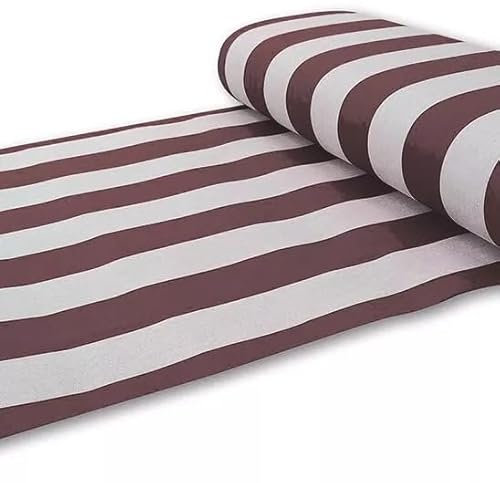 GX GARGIX Tenda da Sole a Strisce con Anelli, per Balcone, Veranda e Giardino, con Frange, Resistente, Vari Colori e Misure (Tv/Bordeaux, 150x250Cm)