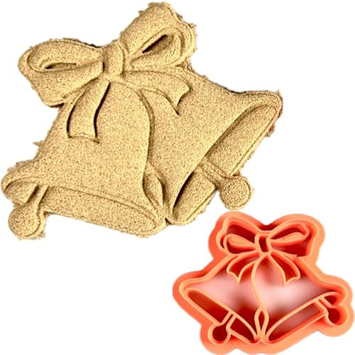 Taglia Biscotti Campanelle di Natale - Tagliabiscotti Festivo 6,4 x 8,2 cm - Stampo 3D in PLA - Idee Regalo Dolci Handmade - Instile3D