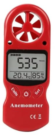 Fegtrtyoa Mini Multipurpose Anemometer Digital Anemometer LCD Wind Speed Temperature Humidity Meter with Hygrometer Thermometer