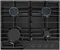 Kernau KGH 6431 CI B, Piano cottura a gas, Black