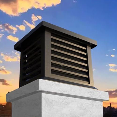 Sombreros para Chimeneas Cubierta de Ventilación Aislante para Chimenea de Villa, Contraventanas para Todo Tipo de Clima, Cubierta de Conducto de Chimenea, Placa de Cubierta de Chimenea(250x250mm(9.8x