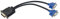 NUOBESTY Adaptador de Video Doble Vga Cable Divisor Pin Macho Vga Femenino Compatible con Svga y Proyectores Color Negro
