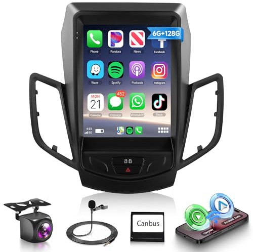 6G+128G For Ford Fiesta MK8 MK7 2009-2016 Android Car Stereo | Wireless CarPlay & Android Au9.7 Inch Touchscreen Car Radio GPS/FM RDS/WiFi/Bluetooth/Split Screen/USB/AHD Reverse Camera/SWC