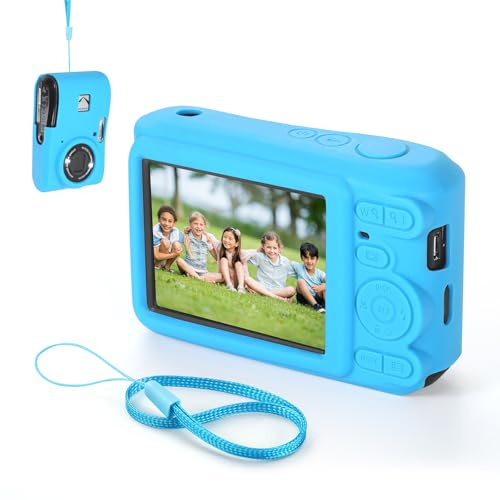YUULNMOP Camera Silicone Case Cover Compatible with Kodak PIXPRO FZ45,Anti-Scratch Full Protective Sleeve Soft Case Skin with Hand Strap for FZ45 Digital Camera Case (Blue)
