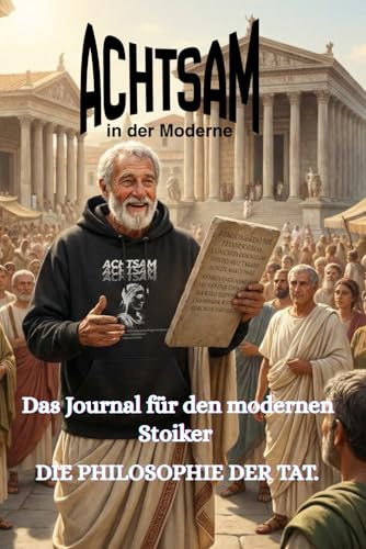 ACHTSAM: Das Journal für den modernen Stoiker – Tägliches Tagebuch für mehr Gelassenheit, Fokus und mentale Stärke – Basierend auf der Philosophie von Seneca & Marcus Aurelius (130 Seiten)