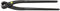 VBW 87510015 Monierzange TopCUT, Schwarz Poliert, 280 mm, Silber