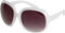 Sakkas Retro Vintage Oversized Frame Fashion Sunglasses - Weiß/Smoke