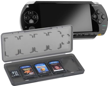OSTENT 10 in 1 Game Memory Card Holder Case Storage Box Compatible for Sony PSV PS Vita Color Black