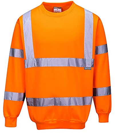 Portwest B303 Comfort Elasticated Hi-Vis Sweatshirt Orange, 4X-Large