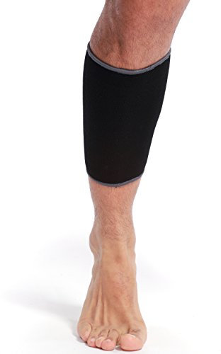 NEOtech Care Molletière protège-mollet - Ultra légère, élastique et matériau respirant - Compression médium (Noire, Taille L, 1 Unité)