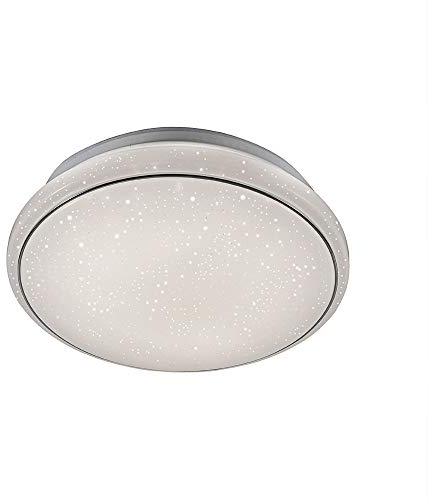 LeuchtenDirekt, LED Deckenleuchte, Ø35cm, dimmbar über Wandschalter, 3-Stufen Dimmung, Deckenlampe, Farbtemperatur einstellbar, warmweiss - kaltweiss, Sternenhimmel, rund…