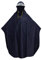 Vorcool Regen-Poncho mit Kapuze, winddicht, Regenjacke, mit transparenter Kappe, Marineblau