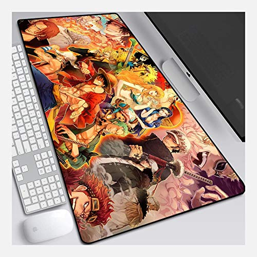 Tapis De Souris Onepiece 900X400Mm, Tapis De Souris Gaming avec Base Épaisse Et Précise, pour Ordinateur Portable, Pc, J