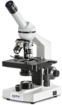 KERN Durchlichtmikroskop OBS-1 Schulmikroskop (Finite Optik, Tubus Monocular, ideal für dünne Präparate) OBS 113