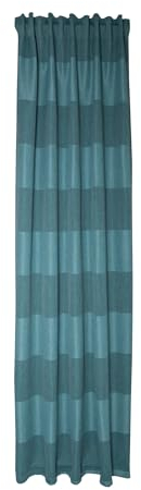 Vorhang dim Out Petrol | gestreift verdunkelnd Akustik modern | Wohnzimmer Schlafzimmer Kinderzimmer | 140x245cm