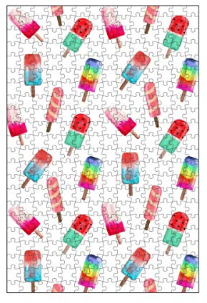 artboxONE-Puzzle M (266 Teile) Essen & Trinken Watercolored Popsicles - Puzzle Popsicle aquarell EIS