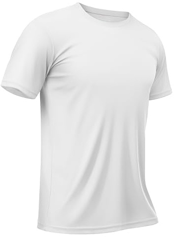 TACVASEN Camiseta de Manga Corta para Hombre Camiseta de Protección Solar Camiseta de Playa Ligera Camisa Protección UV UPF 50+