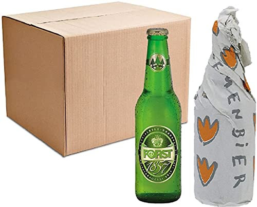 Set 48 Bottiglie Degustazione Birra Bloemenbier da 33 cl Belga e Forst 1857 da 33 cl Italiana Luppolo Doppio Malto Artigianale, Kit Degustazione 48 Bottiglie - 15,84 Litri