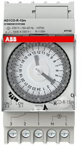 interruptor dispositivo modular, interruptor horario con reserva AD1CO-R-15m (referencia: 2CSM208151R1000)
