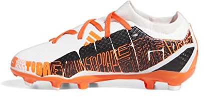 adidas X Speedportal Messi.3 Firm Ground Soccer Shoe, FTWR White/Core Black/Solar Red, 10.5 US Unisex Little Kid