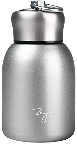 Small Vacuum Insulated Water Bottle Mini Thermal Water Bottle Leak-Proof Vacuum Drink Bottle for Home, Outdoors, Travel, Sports, 280ML (Silver)