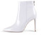 Zhabtuc Stivaletti Donna con Tacco a Punta con Tacco Alto a Spillo 11CM con Chiusura Lampo Laterale Bianco EU39