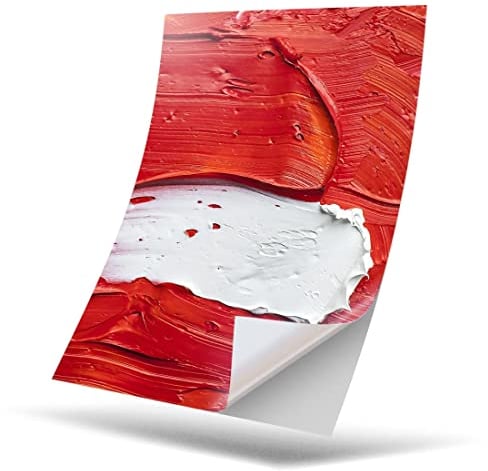 1 x Vinyl Sticker A4 Rectangle Shape 210x297 mm - Artistic Red Paint Artist Art Print Decal Laptop Tablet Luggage Car Wall Fridge Door Sticker #3851